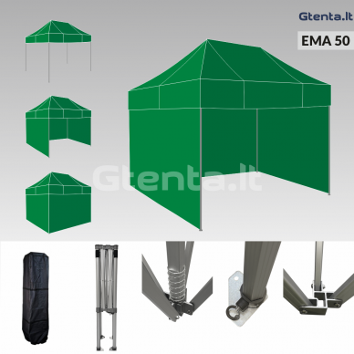 Aliuminė palapinė 3x4,5 EMA50 Žalia