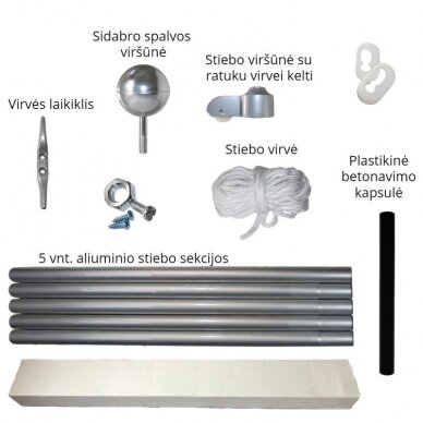 ALIUMINIS STIEBAS SU KALĖDINE GIRLIANDA 8