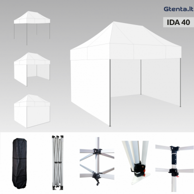 Greito surinkimo palapinė 3x2 IDA40 Balta