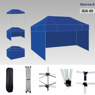 Greito surinkimo palapinė 3x4,5 IDA40 Mėlyna
