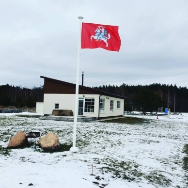 Lietuvos istorinės vėliavos 100 x 170 cm KOMPLEKTAS 2 vnt. (aukštos kokybės) su karabinais 5