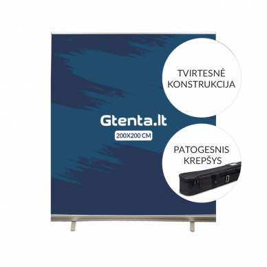 Mobilus reklaminis stendas ROLL UP LUX 200x200 cm