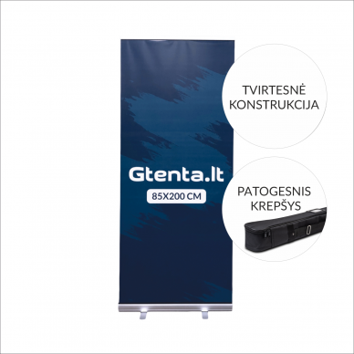 Mobilus reklaminis stendas ROLL UP LUX 85X200 cm