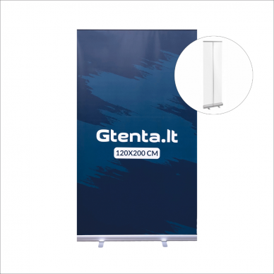 Mobilus reklaminis stendas ROLL UP STANDARD 120X200 cm