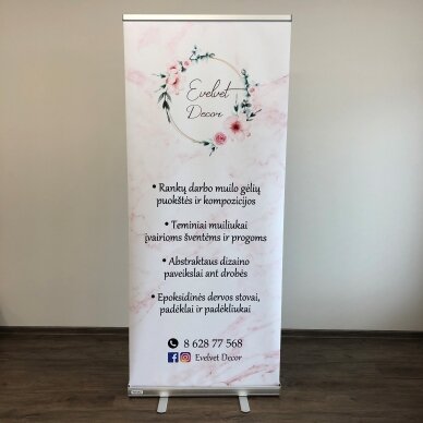 Mobilus reklaminis stendas ROLL UP LUX 85X200 cm 3