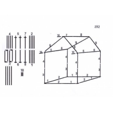 Prekybinė palapinė 2 x 2 Geltona 3