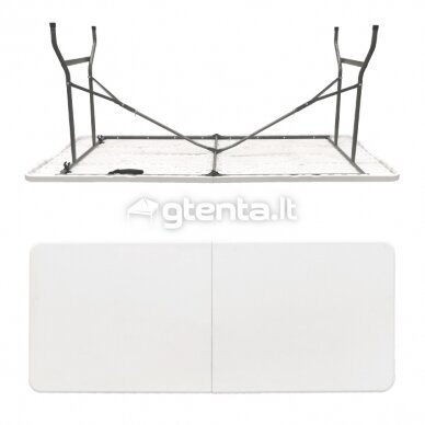 Sulankstomas stalas 180 cm Baltas